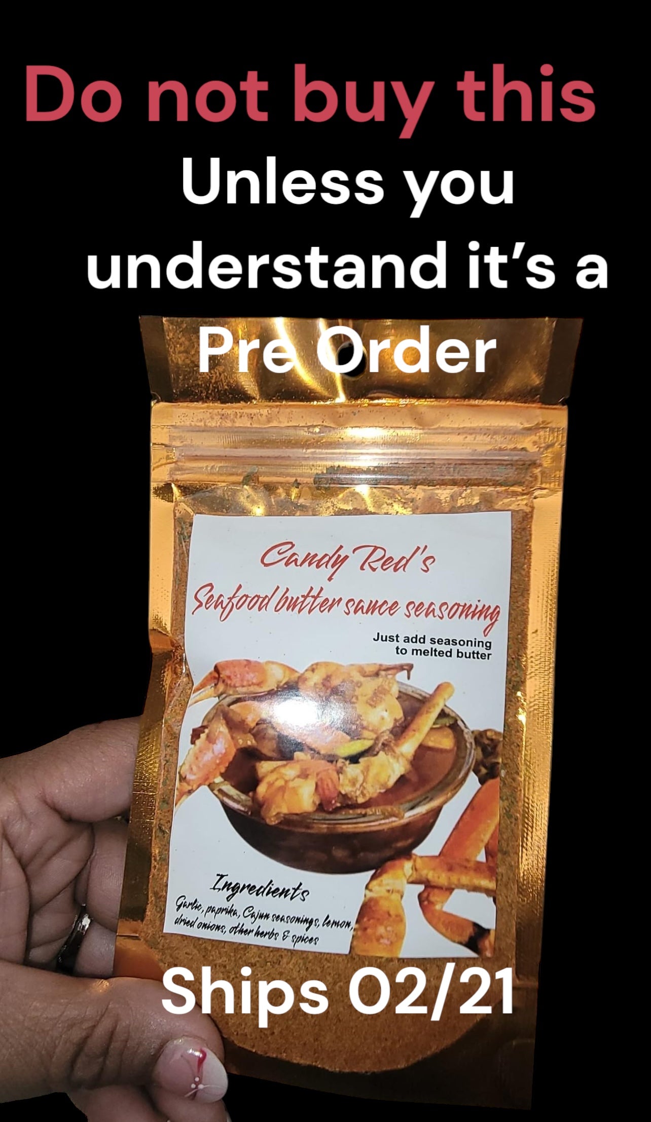 Candy Red’s Seafood Butter Sauce Seasoning/ PRE-ORDER!!!! 10/02