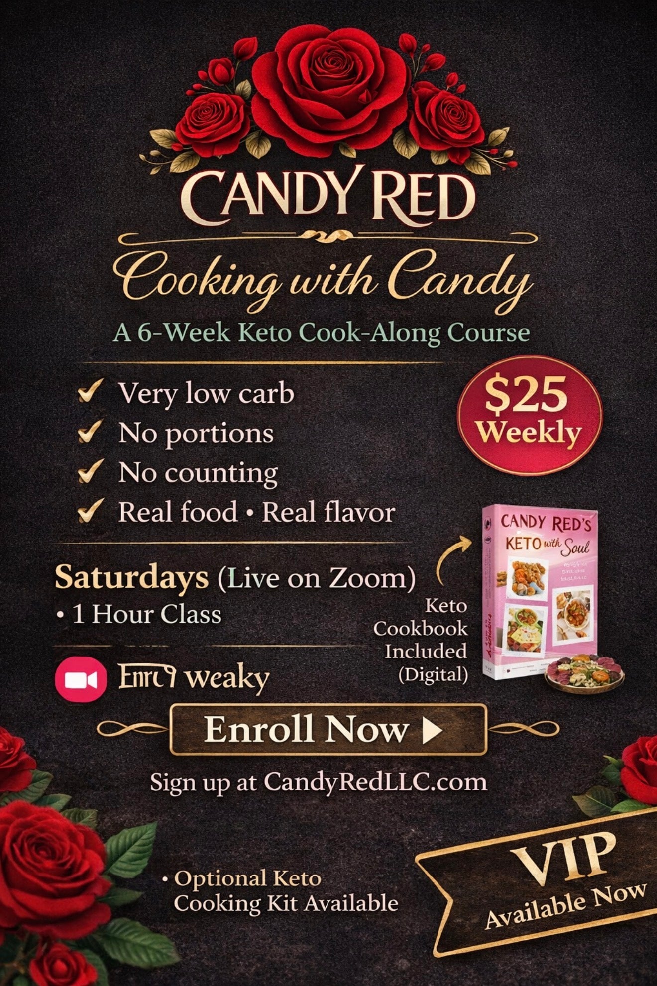 Keto with Soul: The Candy Red 6 - Week Cooking Course