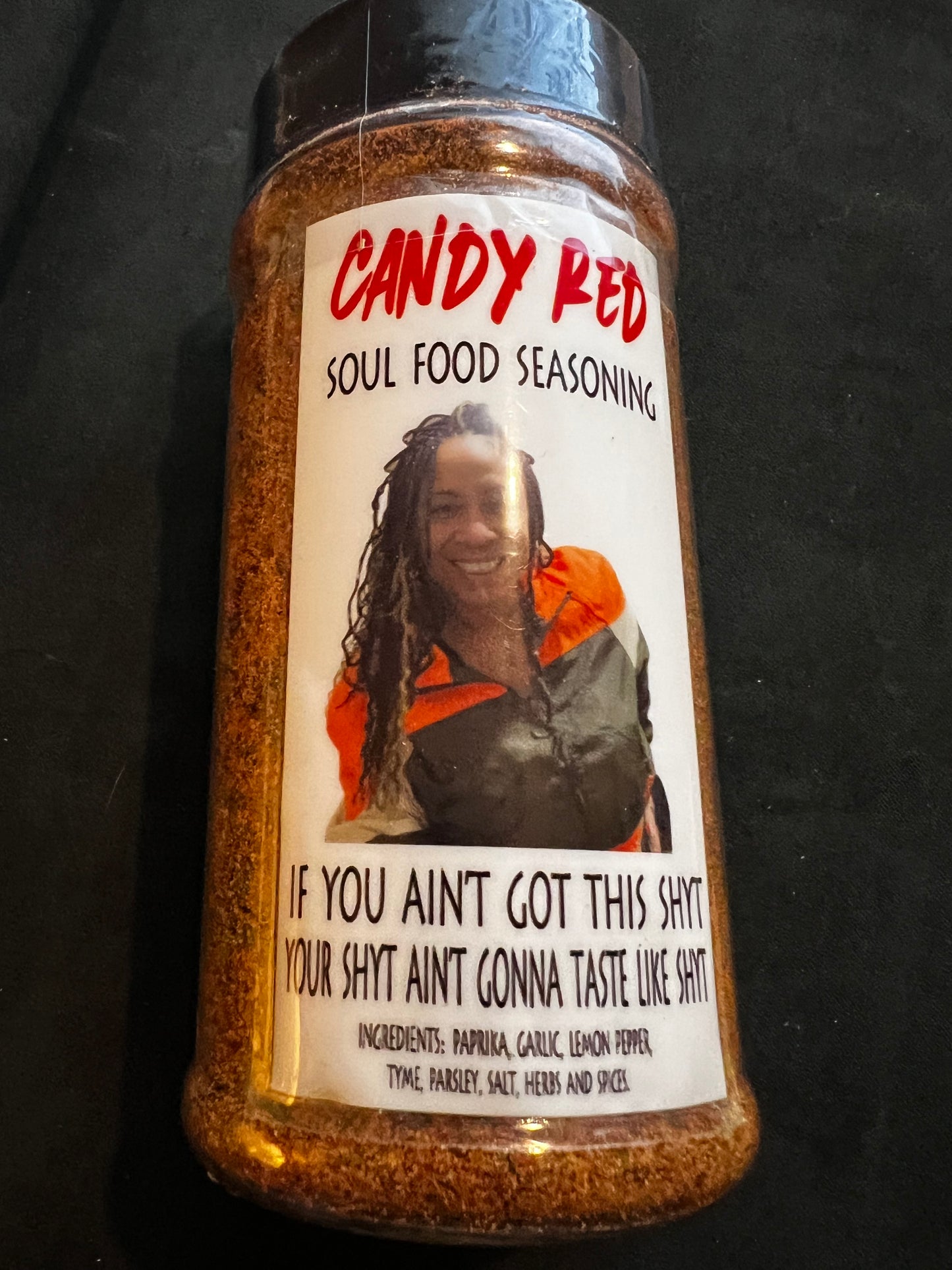 Candy Red’s All Purpose Soul Food Seasoning ships 10/02