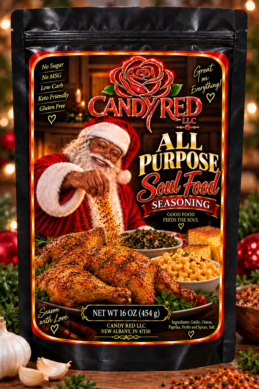 Candy Red All Purpose Soul Food Seasoning 16 oz