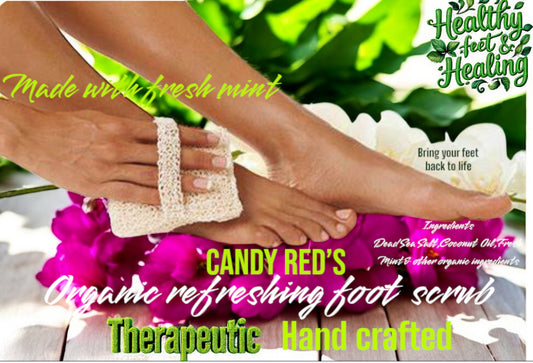Organic mint infused foot scrub