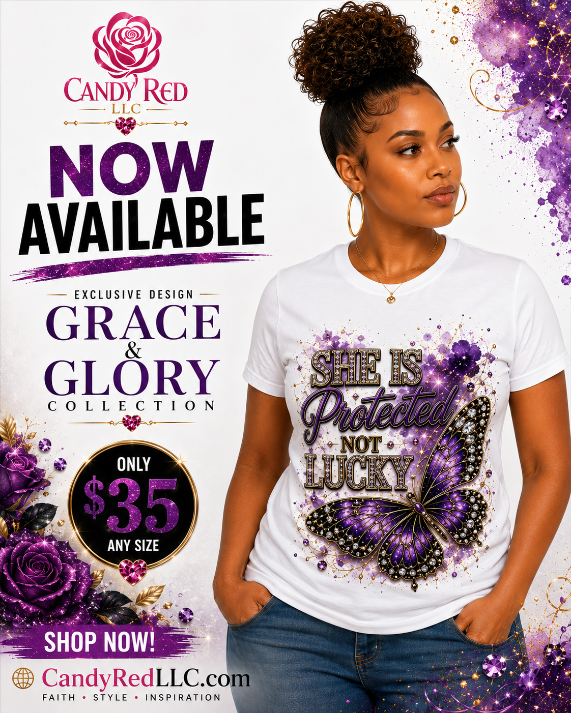 Grace & Glory™ Signature Collection Bundle | Pick Any 3 Inspirational Shirts | Buy 2, Get 1 Free
