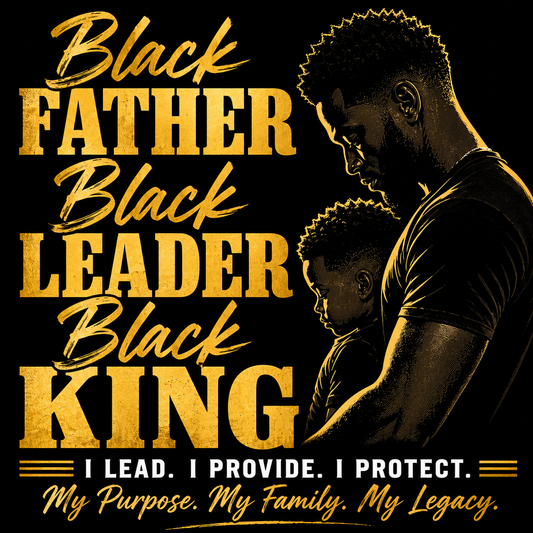 Black Father Black Leader Black King Shirt