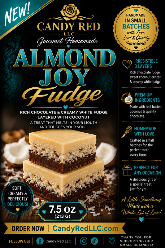 Candy Red’s Almond Joy Fudge – 7.5 oz