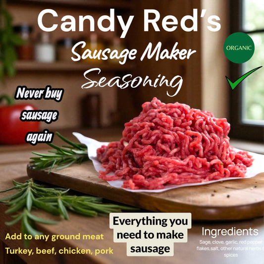 Candy Red’s Sausage Maker Seasoning  Pre-Order ships 9/24