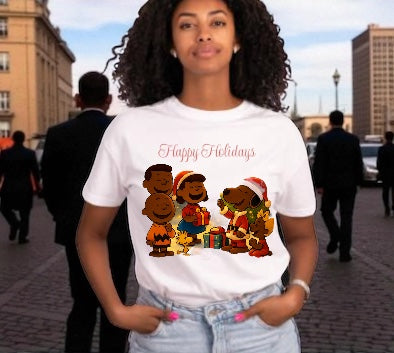 Merry Christmas brown Charlie tee (Preorder) ships 11/25