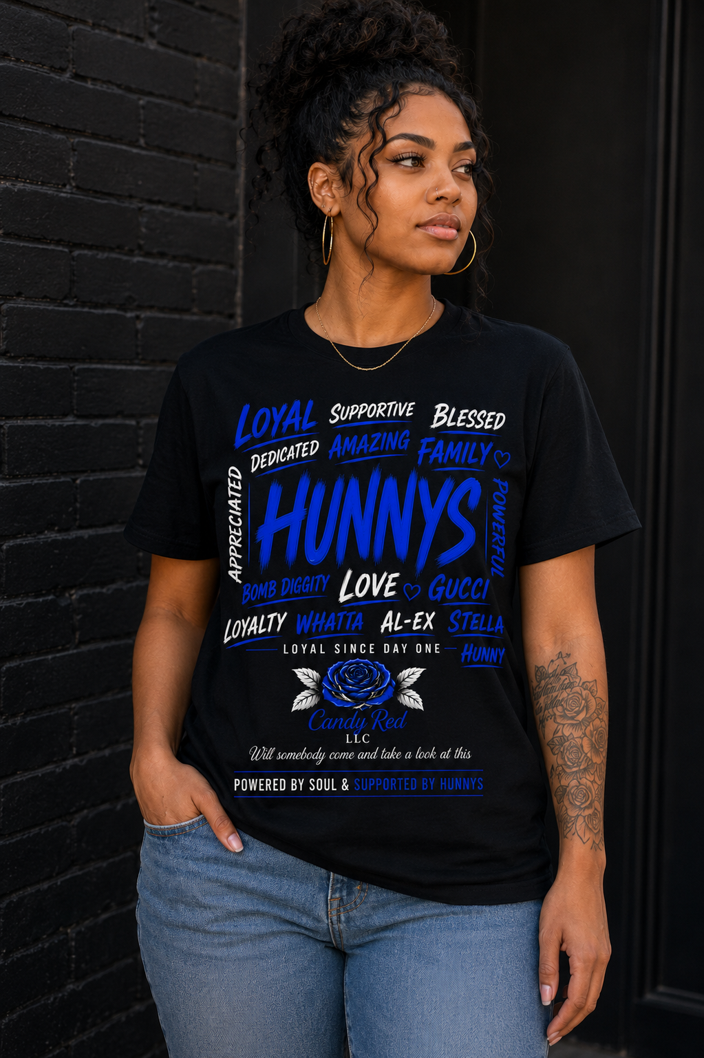 Hunnys Loyal Since Day One Tee – Candy Red LLC