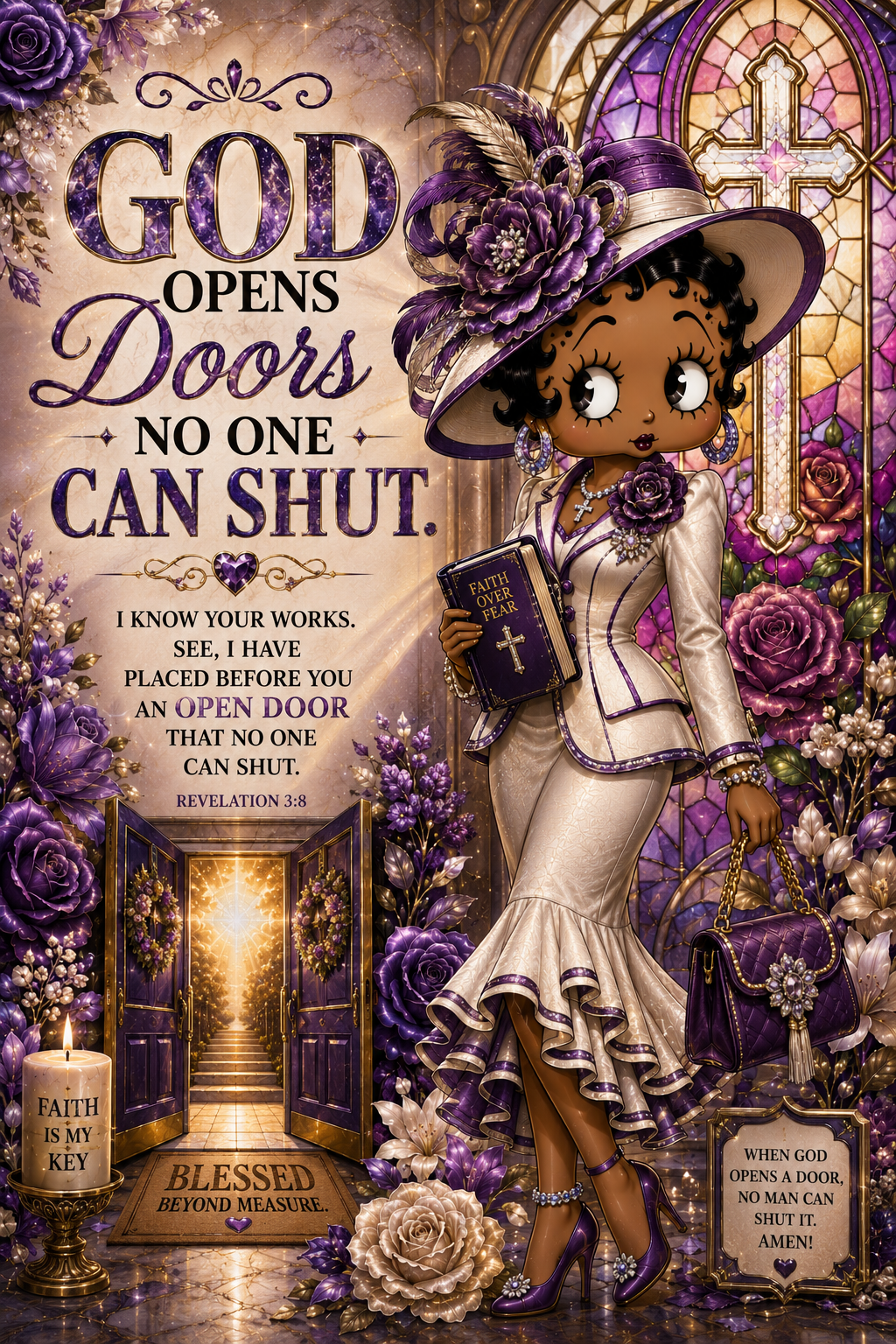 Grace & Glory Collection – Betty Boop™ Inspired Faith Edition/ Purple