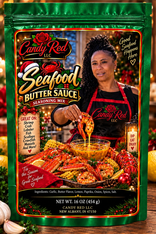 Candy Red Seafood Butter Sauce Seasoning Mix 16 oz