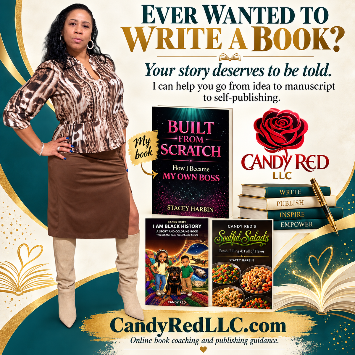 Candy Red LLC author support with Built from Scratch and other books
