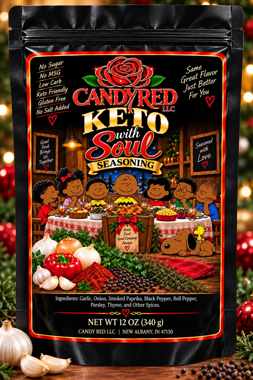 Candy Red Keto with Soul Seasoning No Salt Added 12 oz